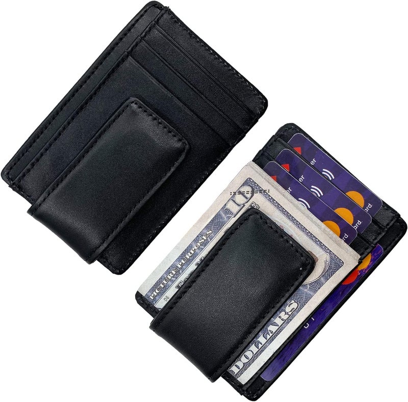 HOPSOOKEN Money Clip RFID Front Pocket Wallet Men Leather Slim Minimalist Wallet - Image 5